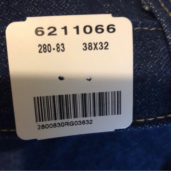 New Mens Jeans Carhartt Denim Straight Leg Blue Jeans Men’s Size 38X32 - Picture 9 of 13